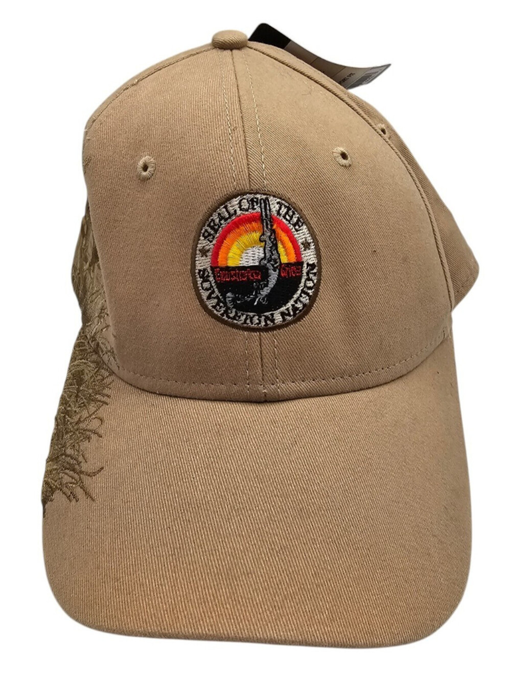 Dri Duck Wildlife Embroidered Mens Strapback Baseball Hat Beige NEW